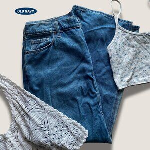 Mid-Rise Jean Maxi Skirt